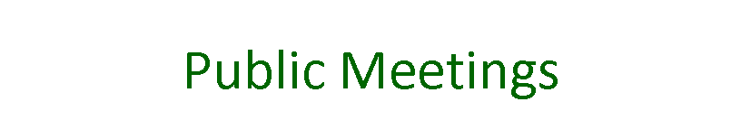Public Meetings
